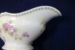 CMC-  MAUREIL CHAPEAU & CHARLES-  PURPLE VIOLETS-  GRAVY BOAT & UNDERPLATE   ..... http://jaapiesfinechinastore.com