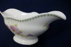 CMC-  MAUREIL CHAPEAU & CHARLES-  PURPLE VIOLETS-  GRAVY BOAT & UNDERPLATE   ..... http://jaapiesfinechinastore.com