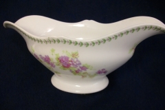 CMC-  MAUREIL CHAPEAU & CHARLES-  PURPLE VIOLETS-  GRAVY BOAT & UNDERPLATE   ..... https://www.jaapiesfinechinastore.com