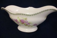 CMC-  MAUREIL CHAPEAU & CHARLES-  PURPLE VIOLETS-  GRAVY BOAT & UNDERPLATE   ..... http://jaapiesfinechinastore.com