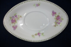 CMC-  MAUREIL CHAPEAU & CHARLES-  PURPLE VIOLETS-  GRAVY BOAT & UNDERPLATE   ..... https://www.jaapiesfinechinastore.com