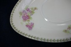 CMC-  MAUREIL CHAPEAU & CHARLES-  PURPLE VIOLETS-  GRAVY BOAT & UNDERPLATE   ..... http://jaapiesfinechinastore.com