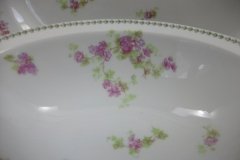 CMC-  MAUREIL CHAPEAU & CHARLES-  PURPLE VIOLETS-  OPEN  SERVING BOWL  10"   ..... http://jaapiesfinechinastore.com