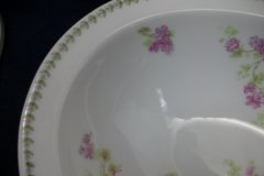 CMC-  MAUREIL CHAPEAU & CHARLES-  PURPLE VIOLETS-  OPEN  SERVING BOWL  10"   ..... http://jaapiesfinechinastore.com