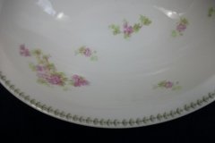 CMC-  MAUREIL CHAPEAU & CHARLES-  PURPLE VIOLETS-  OPEN  SERVING BOWL  10"   ..... http://jaapiesfinechinastore.com
