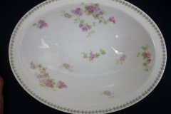 CMC-  MAUREIL CHAPEAU & CHARLES-  PURPLE VIOLETS-  OPEN  SERVING BOWL  10"   ..... http://jaapiesfinechinastore.com