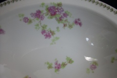 CMC-  MAUREIL CHAPEAU & CHARLES-  PURPLE VIOLETS-  OPEN  SERVING BOWL  10"   ..... https://www.jaapiesfinechinastore.com