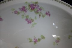 CMC-  MAUREIL CHAPEAU & CHARLES-  PURPLE VIOLETS-  OPEN  SERVING BOWL  10"   ..... http://jaapiesfinechinastore.com