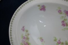 CMC-  MAUREIL CHAPEAU & CHARLES-  PURPLE VIOLETS-  OPEN  SERVING BOWL  10"   ..... http://jaapiesfinechinastore.com