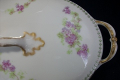 CMC-  MAUREIL CHAPEAU & CHARLES-  PURPLE VIOLETS-  OVAL COVERED SERVING BOWL  ..... https://www.jaapiesfinechinastore.com