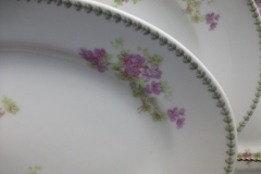 CMC-  MAUREIL CHAPEAU & CHARLES-  PURPLE VIOLETS-  OVAL SERVING PLATTER  11"   ..... https://www.jaapiesfinechinastore.com