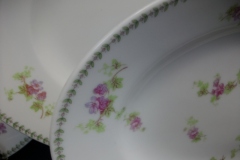 CMC-  MAUREIL CHAPEAU & CHARLES-  PURPLE VIOLETS-  OVAL SERVING PLATTER  11"   ..... https://www.jaapiesfinechinastore.com