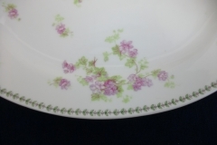 CMC-  MAUREIL CHAPEAU & CHARLES-  PURPLE VIOLETS-  OVAL SERVING PLATTER  11"   ..... https://www.jaapiesfinechinastore.com