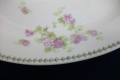 CMC-  MAUREIL CHAPEAU & CHARLES-  PURPLE VIOLETS-  OVAL SERVING PLATTER  11"   ..... https://www.jaapiesfinechinastore.com