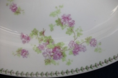 CMC-  MAUREIL CHAPEAU & CHARLES-  PURPLE VIOLETS-  OVAL SERVING PLATTER  11"   ..... https://www.jaapiesfinechinastore.com