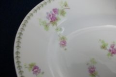 CMC-  MAUREIL CHAPEAU & CHARLES-  PURPLE VIOLETS-  OVAL SERVING PLATTER  11"   ..... http://jaapiesfinechinastore.com