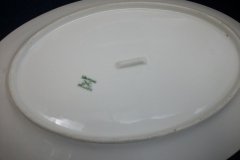 CMC-  MAUREIL CHAPEAU & CHARLES-  PURPLE VIOLETS-  OVAL SERVING PLATTER  11"   ..... http://jaapiesfinechinastore.com