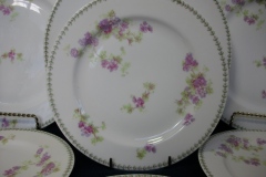 CMC-  MAUREIL CHAPEAU & CHARLES-  PURPLE VIOLETS-  SALAD PLATE  7 5/8"   ..... https://www.jaapiesfinechinastore.com