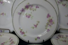 CMC-  MAUREIL CHAPEAU & CHARLES-  PURPLE VIOLETS-  SALAD PLATE  7 5/8"   ..... http://jaapiesfinechinastore.com