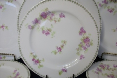 CMC-  MAUREIL CHAPEAU & CHARLES-  PURPLE VIOLETS-  SALAD PLATE  7 5/8"   ..... https://www.jaapiesfinechinastore.com