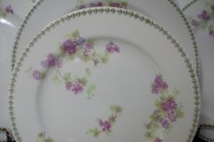 CMC-  MAUREIL CHAPEAU & CHARLES-  PURPLE VIOLETS-  SALAD PLATE  7 5/8"   ..... http://jaapiesfinechinastore.com