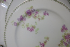 CMC-  MAUREIL CHAPEAU & CHARLES-  PURPLE VIOLETS-  SALAD PLATE  7 5/8"   ..... https://www.jaapiesfinechinastore.com