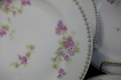 CMC-  MAUREIL CHAPEAU & CHARLES-  PURPLE VIOLETS-  SALAD PLATE  7 5/8"   ..... https://www.jaapiesfinechinastore.com