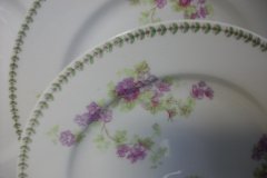 CMC-  MAUREIL CHAPEAU & CHARLES-  PURPLE VIOLETS-  SALAD PLATE  7 5/8"   ..... http://jaapiesfinechinastore.com