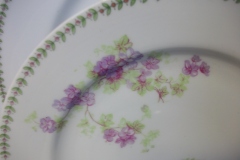 CMC-  MAUREIL CHAPEAU & CHARLES-  PURPLE VIOLETS-  SALAD PLATE  7 5/8"   ..... https://www.jaapiesfinechinastore.com