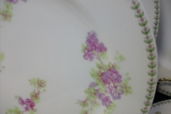 CMC-  MAUREIL CHAPEAU & CHARLES-  PURPLE VIOLETS-  SALAD PLATE  7 5/8"   ..... https://www.jaapiesfinechinastore.com