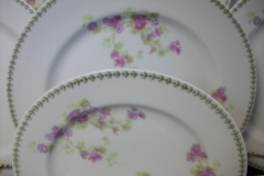 CMC-  MAUREIL CHAPEAU & CHARLES-  PURPLE VIOLETS-  SALAD PLATE  7 5/8"   ..... https://www.jaapiesfinechinastore.com