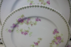 CMC-  MAUREIL CHAPEAU & CHARLES-  PURPLE VIOLETS-  SALAD PLATE  7 5/8"   ..... https://www.jaapiesfinechinastore.com