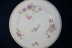 CMC-  MAUREIL CHAPEAU & CHARLES-  PURPLE VIOLETS-  SALAD PLATE  7 5/8"   ..... https://www.jaapiesfinechinastore.com