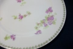 CMC-  MAUREIL CHAPEAU & CHARLES-  PURPLE VIOLETS-  SALAD PLATE  7 5/8"   ..... http://jaapiesfinechinastore.com