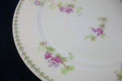 CMC-  MAUREIL CHAPEAU & CHARLES-  PURPLE VIOLETS-  SALAD PLATE  7 5/8"   ..... http://jaapiesfinechinastore.com