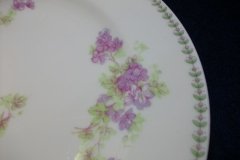 CMC-  MAUREIL CHAPEAU & CHARLES-  PURPLE VIOLETS-  SALAD PLATE  7 5/8"   ..... http://jaapiesfinechinastore.com