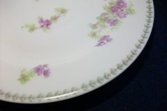 CMC-  MAUREIL CHAPEAU & CHARLES-  PURPLE VIOLETS-  SALAD PLATE  7 5/8"   ..... http://jaapiesfinechinastore.com