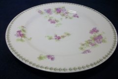 CMC-  MAUREIL CHAPEAU & CHARLES-  PURPLE VIOLETS-  SALAD PLATE  7 5/8"   ..... http://jaapiesfinechinastore.com
