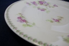 CMC-  MAUREIL CHAPEAU & CHARLES-  PURPLE VIOLETS-  SALAD PLATE  7 5/8"   ..... http://jaapiesfinechinastore.com
