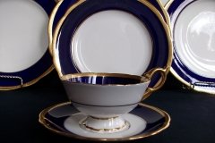 COALPORT COBALT #6518-  CUP & SAUCER   .....  http://jaapiesfinechinastore.com