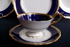 COALPORT COBALT #6518-  CUP & SAUCER   .....  http://jaapiesfinechinastore.com