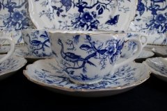 COALPORT CAIRO BLUE #9252- CUPS & SAUCERS   .....   http://jaapiesfinechinastore.com