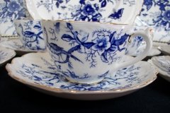 COALPORT CAIRO BLUE #9252- CUPS & SAUCERS   .....   http://jaapiesfinechinastore.com