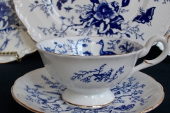 COALPORT CAIRO BLUE #9252- CUP & SAUCER (NOT EMBOSSED)   .....   https://www.jaapiesfinechinastore.com