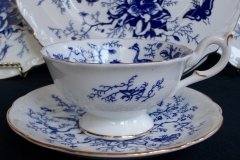 COALPORT CAIRO BLUE #9252- CUP & SAUCER (NOT EMBOSSED)   .....   http://jaapiesfinechinastore.com