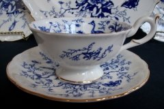 COALPORT CAIRO BLUE #9252- CUP & SAUCER (NOT EMBOSSED)   .....   http://jaapiesfinechinastore.com