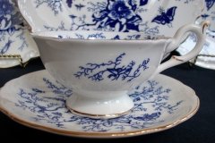 COALPORT CAIRO BLUE #9252- CUP & SAUCER (NOT EMBOSSED)   .....   http://jaapiesfinechinastore.com