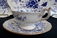 COALPORT CAIRO BLUE #9252- CUP & SAUCER (NOT EMBOSSED)   .....   http://jaapiesfinechinastore.com
