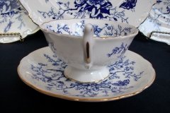 COALPORT CAIRO BLUE #9252- CUP & SAUCER (NOT EMBOSSED)   .....   http://jaapiesfinechinastore.com