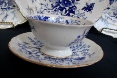 COALPORT CAIRO BLUE #9252- CUP & SAUCER (NOT EMBOSSED)   .....   http://jaapiesfinechinastore.com